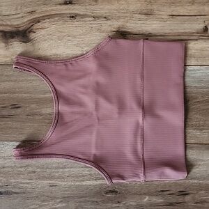 Lululemon Power Pivot Tank, Size 6, Spiced Chai, Ribbed, Cropped, Reversible